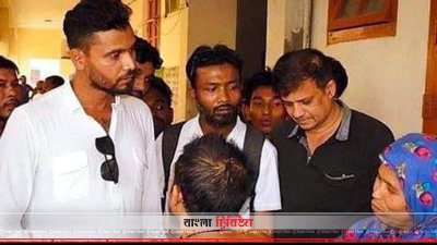 রোগীদের সঙ্গে কথা বলছেন মাশরাফি (ছবি&ndash; প্রতিনিধি)