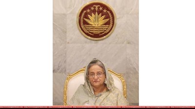 মন্ত্রিসভা বৈঠকের শুরুতে প্রধানমন্ত্রী শেখ হাসিনা। (ছবি: ফোকাস বাংলা)