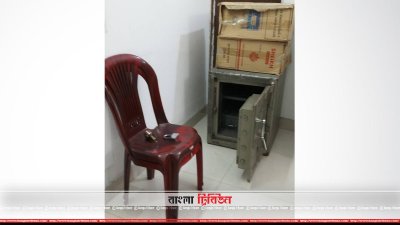 কার্যালয়ের ভেতর থাকা লকার ভাঙা