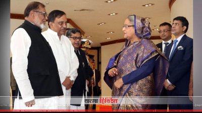 লন্ডনে যাওয়ার আগে মন্ত্রীদের সঙ্গে কথা বলেন প্রধানমন্ত্রী শেখ হাসিনা