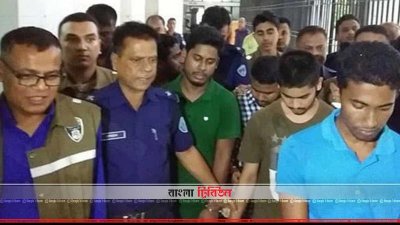 আদালতে নেওয়া হচ্ছে শামীম ও জাবেদকে (ছবি&ndash; প্রতিনিধি)