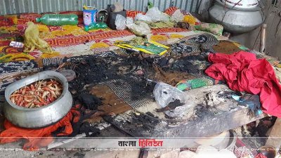 বৃদ্ধকে হত্যার পর আগুন ধরিয়ে দিয়েছে দুর্বৃত্তরা