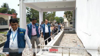 বরগুনায় নির্মাণাধীন হাসপাতাল ভবনে ফাটল, পরিদর্শনে দুদক