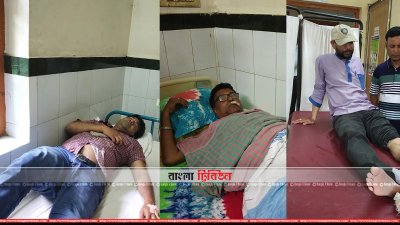 হামলায় আহতদের কয়েকজন (ছবি&ndash; প্রতিনিধি)