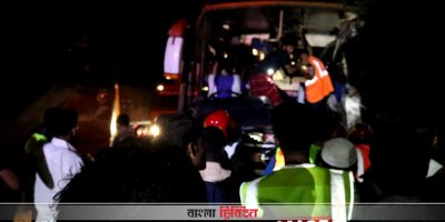দুর্ঘটনাকবলিত একটি বাস