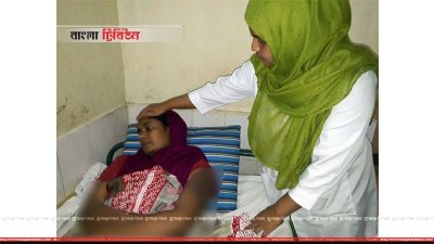 হাসপাতালে চিকিৎসাধীন খুরশিদা আক্তার ইভা