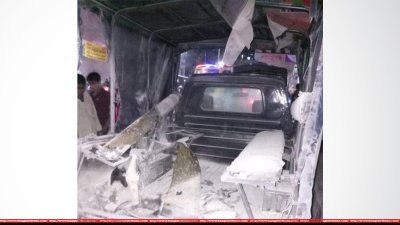মালিবাগে পুলিশের গাড়িতে বিস্ফোরণ (ফাইল ফটো) 