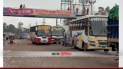 ঢাকা-টাঙ্গাইল মহাসড়কে গাড়ির বাড়তি চাপ