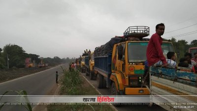 ঢাকা-টাঙ্গাইল মহাসড়কে থেমে থেমে যানজট