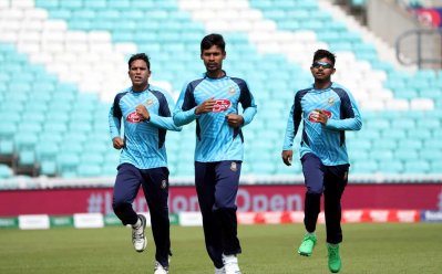 অনুশীলন সেশনে বাংলাদেশ দল।