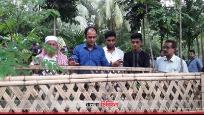 নুসরাতের কবর জিয়ারত করেন ব্যারিস্টার সুমন