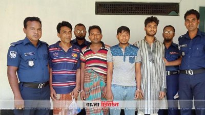 কালীগঞ্জ থেকে বিভিন্ন মামলার ৫ আসামি গ্রেফতার করেছে পুলিশ