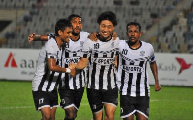 মোহামেডানের গোল উদযাপন