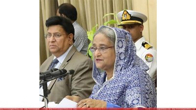 সংবাদ সম্মেলনে প্রধানমন্ত্রী শেখ হাসিনা