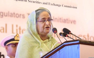 বক্তব্য রাখছেন প্রধানমন্ত্রী শেখ হাসিনা, ছবি- ফোকাস বাংলা