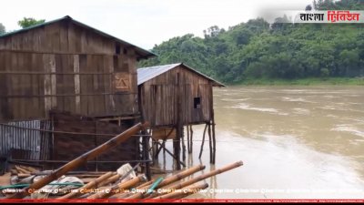 বৃষ্টিতে বেড়েছে নদীর পানি