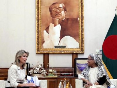 গণভবনে প্রধানমন্ত্রী শেখ হাসিনার সঙ্গে সাক্ষাৎ করেন নেদারল্যান্ডসের রানী ম্যাক্সিমা 