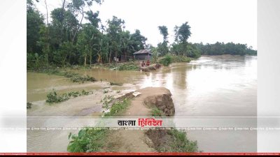 ধলাই নদীর বাধ ভেঙে