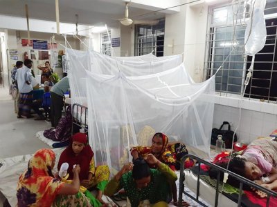 ময়মনিসিংহ মেডিক্যাল কলেজ হাসপাতালে ভর্তি ডেঙ্গু রোগীরা