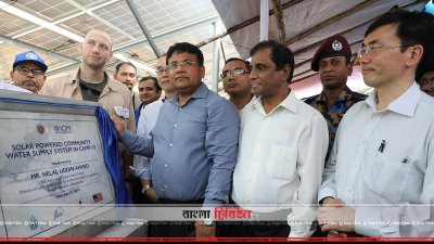 পানির পাম্প স্থাপন প্রকল্পের উদ্বোধন করেন হেলালুদ্দীন আহমেদ