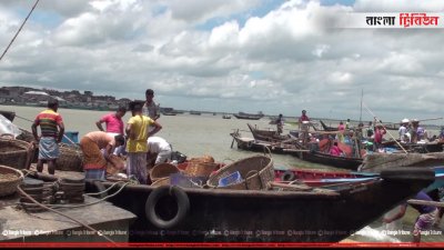 চাঁদপুরের মাছঘাটে আসা ইলিশের ট্রলার