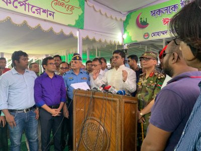 ঈদগাহ ময়দান পরিদর্শনে সাঈদ খোকন