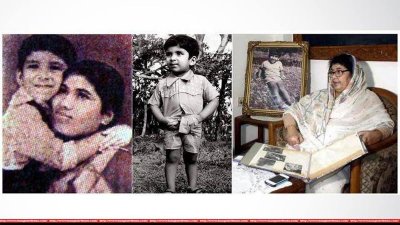 ছেলে সুকান্ত বাবুর ছবি অ্যালবামে দেখছেন শাহান আরা বেগম