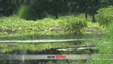 খাল দিয়ে নামছে না পানি