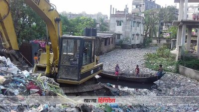 কেরানীগঞ্জের চুনকুটিয়া-কালিবাড়ি খাল উদ্ধার কাজ শুরু