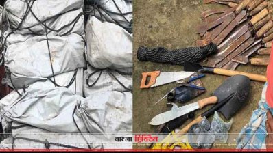 উখিয়ায় এনজিও কার্যালয় থেকে উদ্ধার দা-ছুরিসহ অন্যান্য সরঞ্জাম