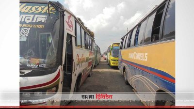 দৌলতদিয়ায় যানবাহনের দীর্ঘ লাইন
