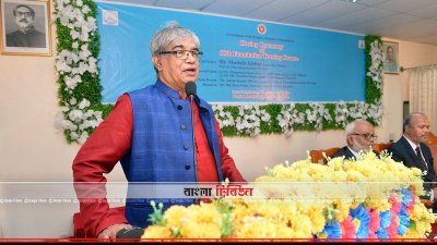 বক্তব্য রাখছেন মোস্তাফা জব্বার (ছবি&ndash; প্রতিনিধি)