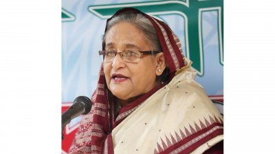 নিউইয়র্কে প্রধানমন্ত্রীর সংবাদ সম্মেলন (ছবি: ফোকাস বাংলা)