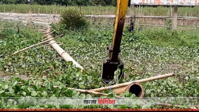 শীতলক্ষ্যা নদীতে অবৈধ স্থাপনা 