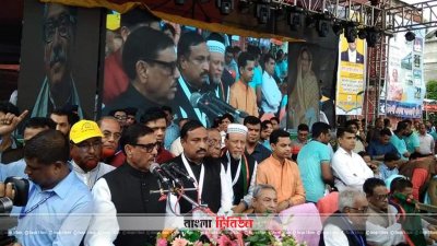 ফেনীতে জনসভায় বক্তব্য রাখেন ওবায়দুল কাদের