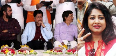 অনুষ্ঠানে ইলিয়াস কাঞ্চন, ফারুক ও সোহেল রানা। পাশে মৌসুমী