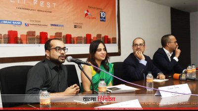 ঢাকা লিট ফেস্ট নিয়ে সংবাদ সম্মেলনে কথা বলেন আয়োজকরা