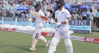 দ্বিতীয় দিনে মাঠে নামছেন কোহলি ও রাহানে
