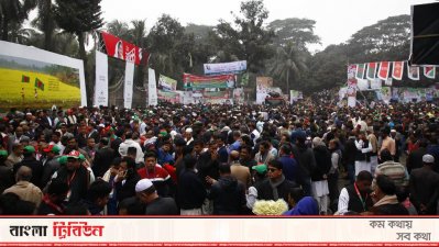কাউন্সিল অধিবেশন ঘিরে নেতাকর্মীদের ভিড়