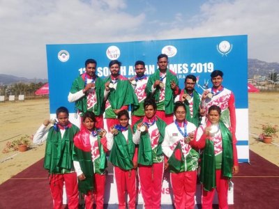 এসএ গেমসে স্বর্ণপদক জয়ী আর্চাররা
