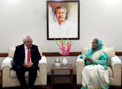 তুরস্কের বিদায়ী রাষ্ট্রদূতের সঙ্গে প্রধানমন্ত্রী 