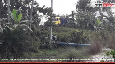সড়কে বসানো ড্রেজার মেশিন