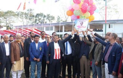 ভোলায় গোল্ডকাপ ফুটবল