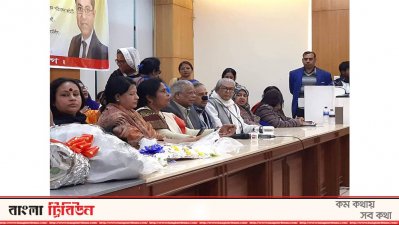 বক্তব্য রাখছেন আমির হোসেন আমু