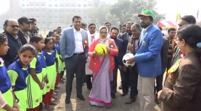কুড়িগ্রামে বঙ্গবন্ধু-বঙ্গমাতা গোল্ডকাপ ফুটবল শুরু