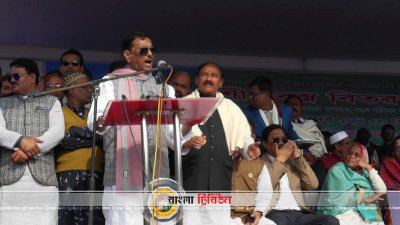 বক্তব্য রাখছে ওবায়দুল কাদের 
