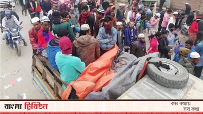 ইজতেমা ফেরত মুসল্লিদের ভোগান্তিতে মোটরসাইকেল