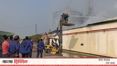 মেগা ফিশ ফিড কারখানায় অগ্নিকাণ্ড
