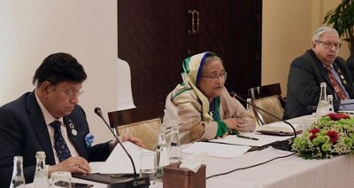বক্তব্য রাখছেন প্রধানমন্ত্রী শেখ হাসিনা