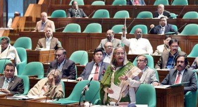 সংসদে বক্তব্য রাখছেন প্রধানমন্ত্রী শেখ হাসিনা, ছবি- ফোকাস বাংলা